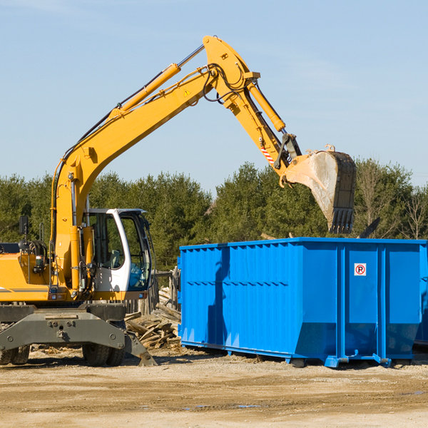 are there any restrictions on where a residential dumpster can be placed in Street MD